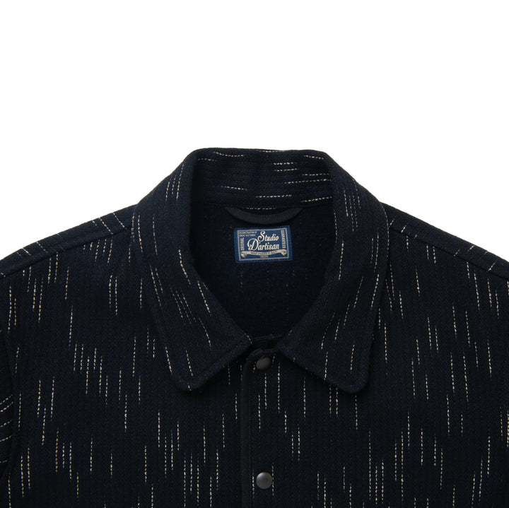 Studio D'Artisan - Black Kasuri Dyed Beach Cloth Jacket [4616]