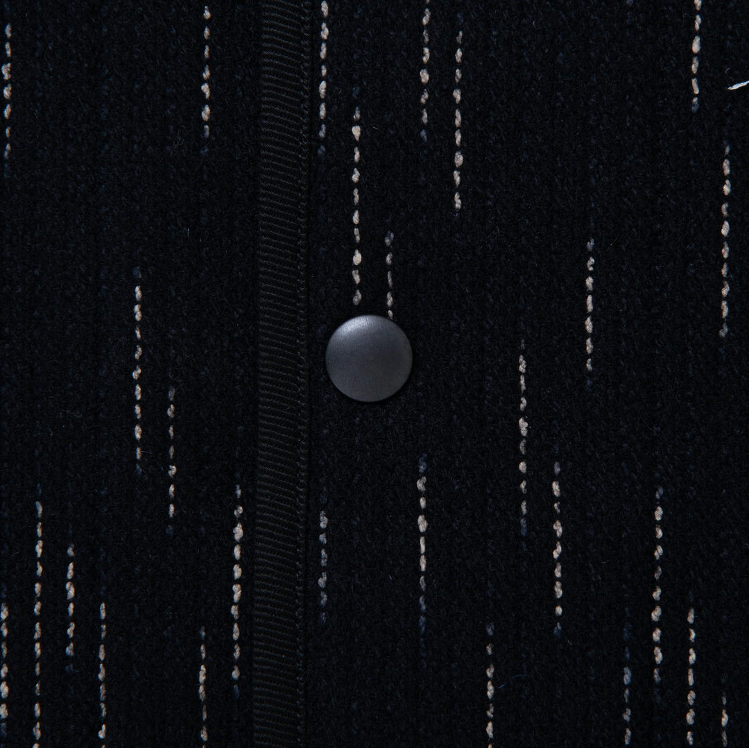 Studio D'Artisan - Black Kasuri Dyed Beach Cloth Jacket [4616]