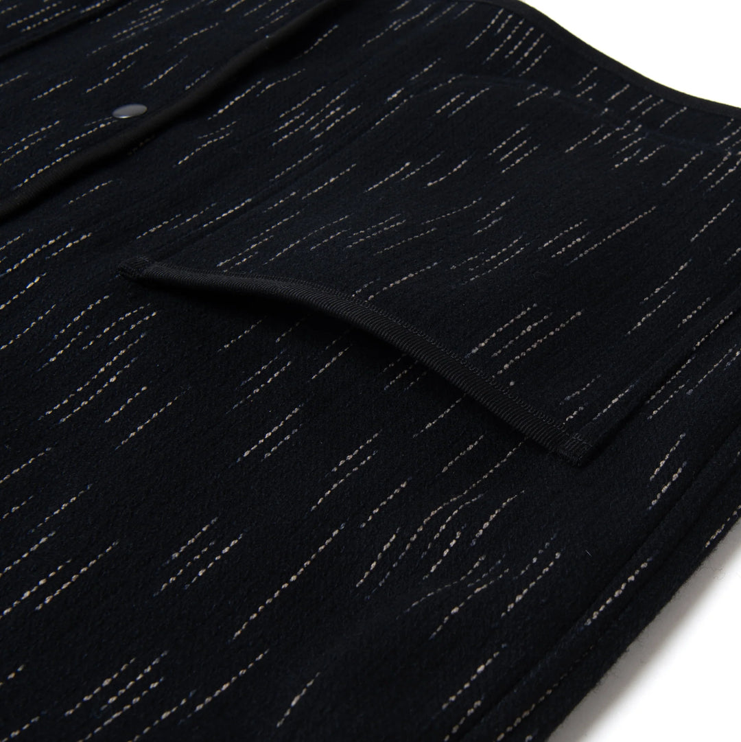 Studio D'Artisan - Black Kasuri Dyed Beach Cloth Jacket [4616]