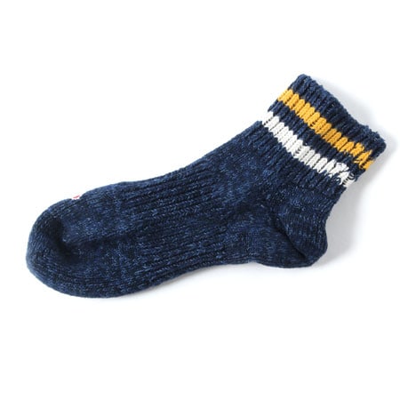 UES MFG.CO. - Sneaker Socks Navy/White Yellow [SSX-1]