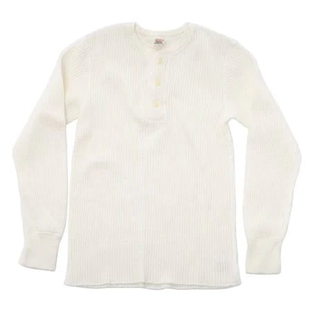 UES Big Waffle Henley Long sleeve - Off White [66BW] ON PREORDER*