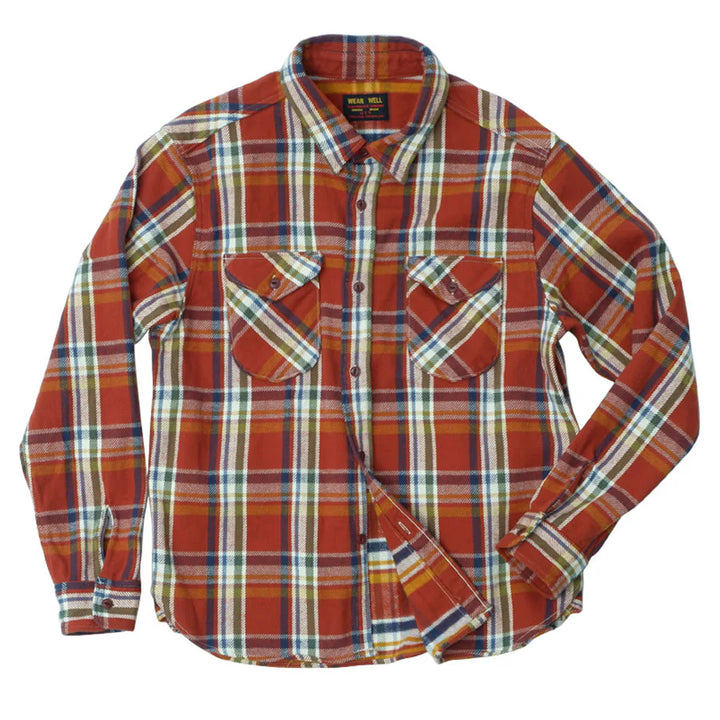 UES Heavy Flannel Shirt - Red [502553] ON PREORDER*