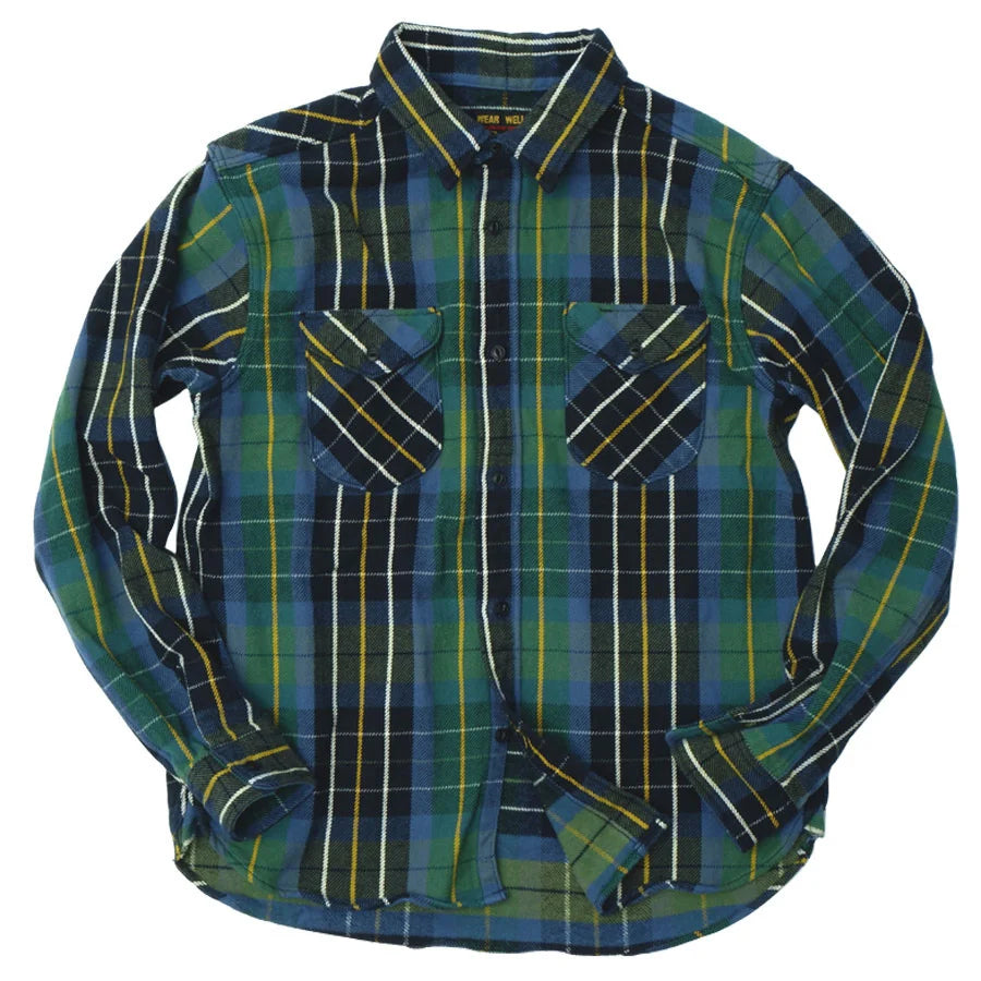 UES MFG.CO. - Heavy Flannel Shirt Green [502653] COMING SOON*