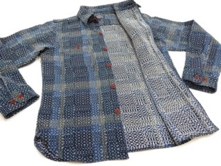 Studio D'Artisan - Noragi Sashiko Long-Sleeve Work Shirt [5651]