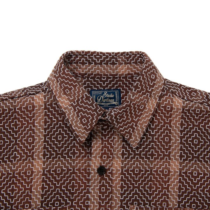 Studio D'artisan - "Kakishibu Noragi Sashiko" Work Shirt [5726] ON PREORDER*
