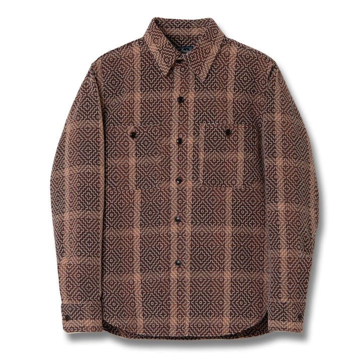 Studio D'artisan - "Kakishibu Noragi Sashiko" Work Shirt [5726] ON PREORDER*