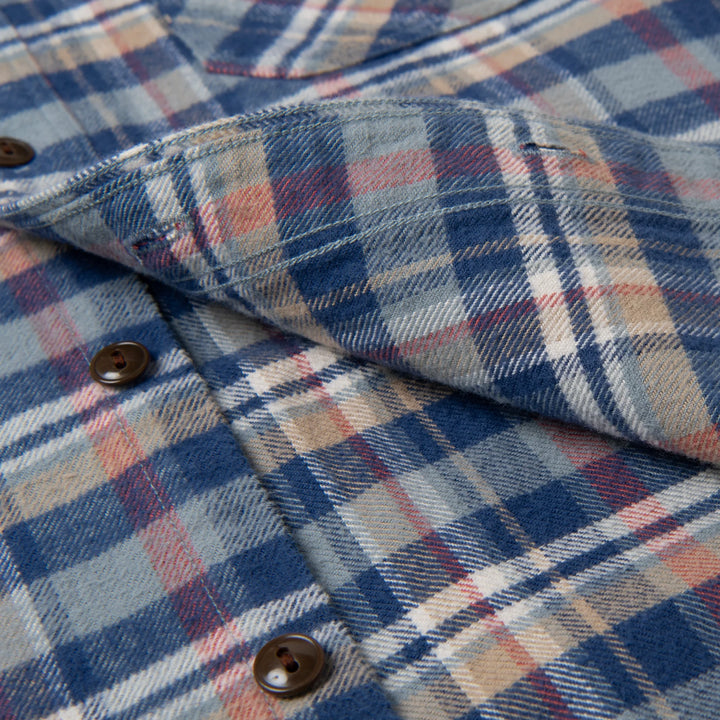 Studio D'Artisan - No.8 Heavyweight Check Flannel Shirt Blue [5735] ON PREORDER*