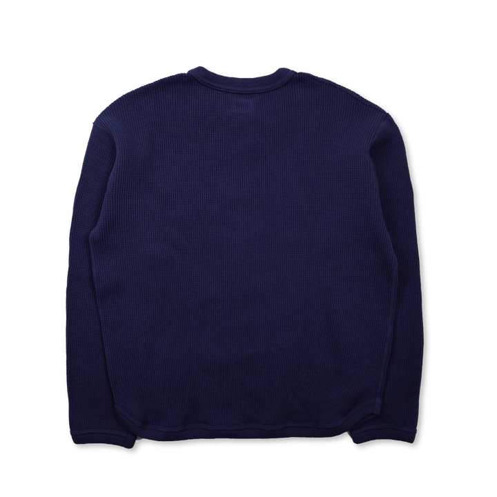 FULLCOUNT - Heavyweight Waffle L/S T shirt Purple Navy [5964-25]