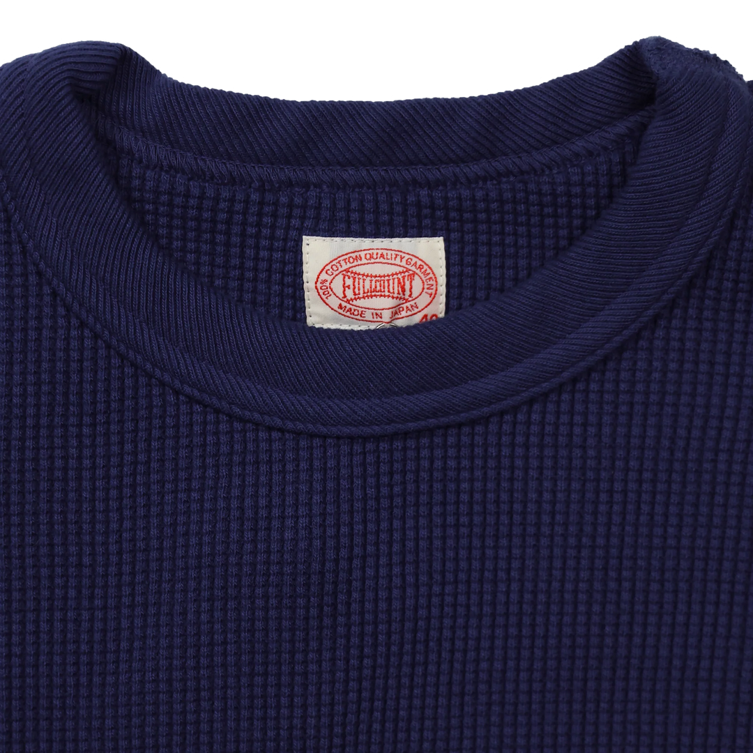 FULLCOUNT - Heavyweight Waffle L/S T shirt Purple Navy [5964-25]