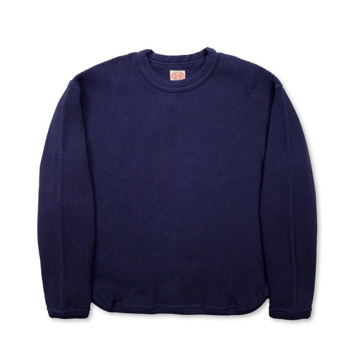 FULLCOUNT - Heavyweight Waffle L/S T shirt Purple Navy [5964-25]