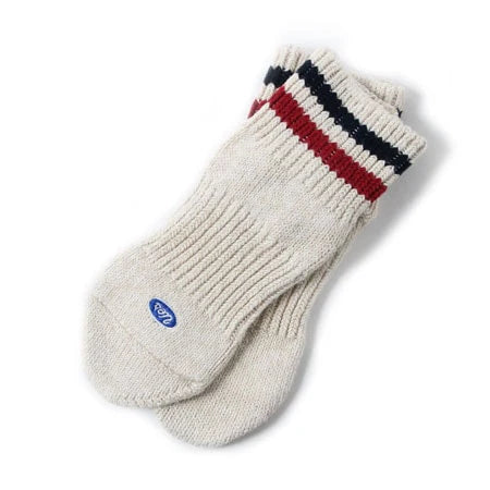 UES MFG.CO. - Sneaker Socks White/Navy Red [SSX-1]