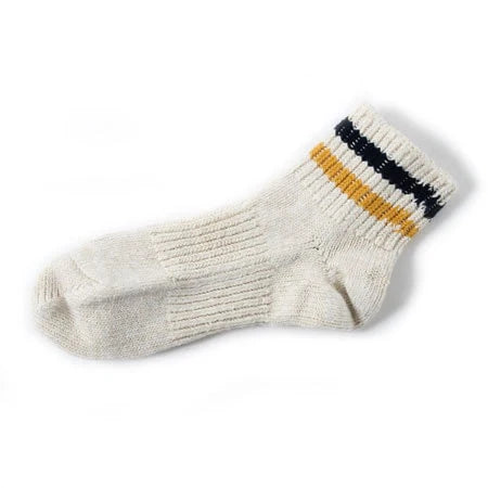 UES MFG.CO. - Sneaker Socks White/Navy Yellow [SSX-1]