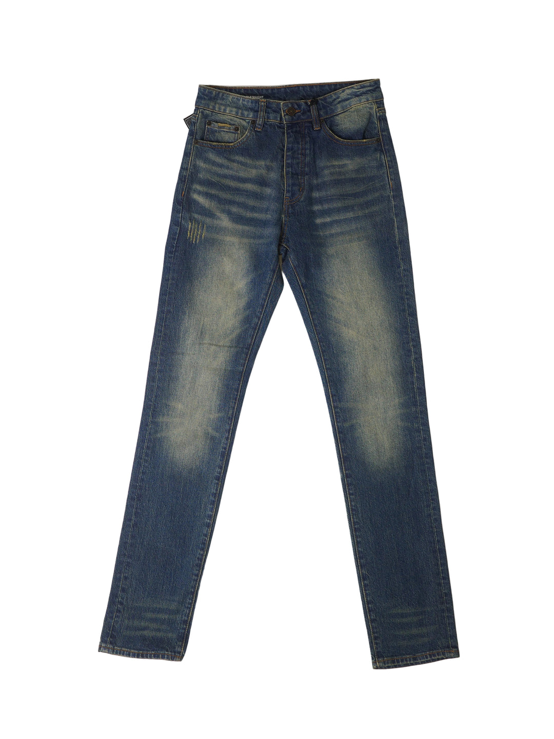 Six Week Residency - Cactus Dirty Indigo Slim Straight Jeans [D02]