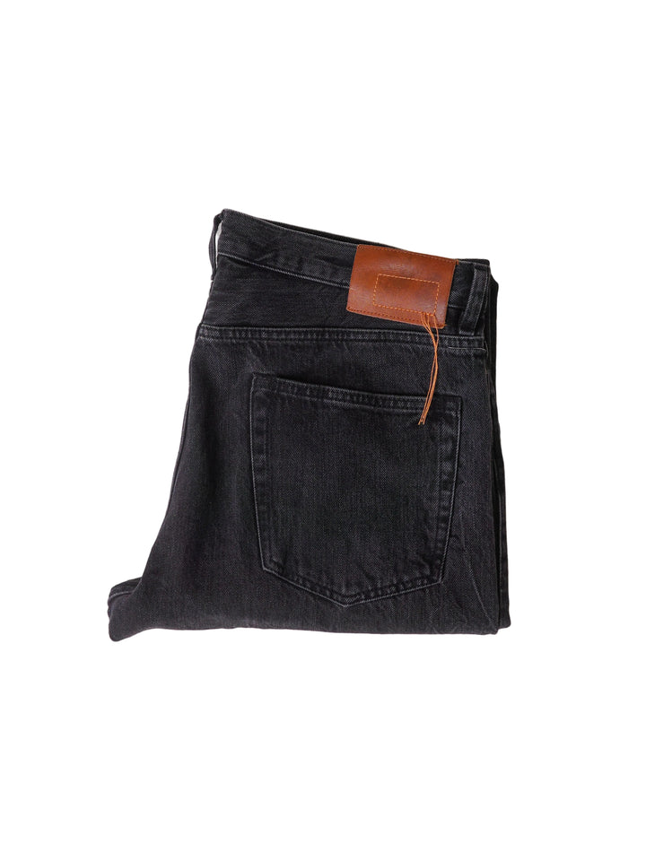 Fortela - Straight Black Washed Selvedge Jeans