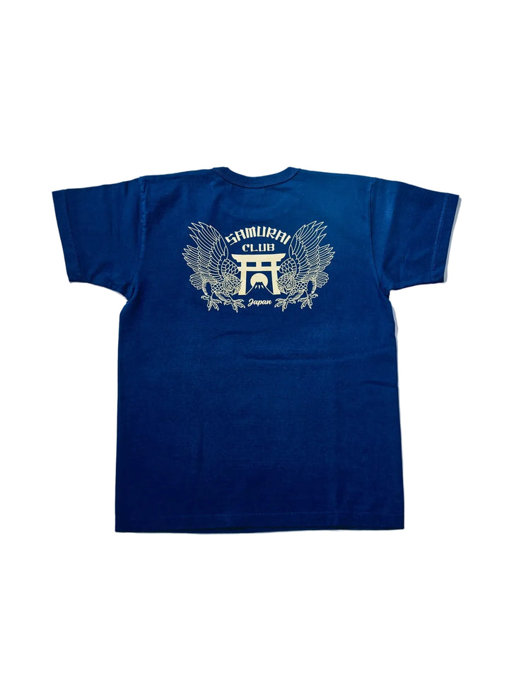 Samurai - Heavy Weight "Night Owl" Printed T-shirt Navy [SCT26-101]