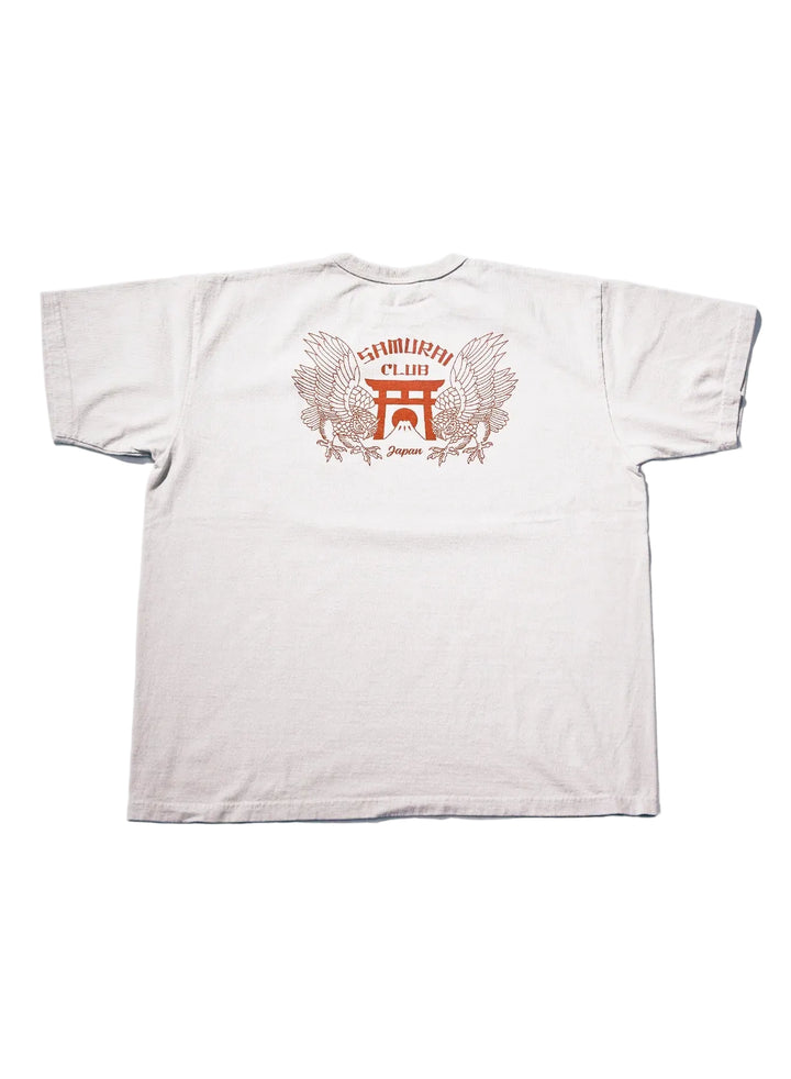 Samurai - Heavy Weight "Night Owl" Printed T-shirt Light Grey [SCT26-101]