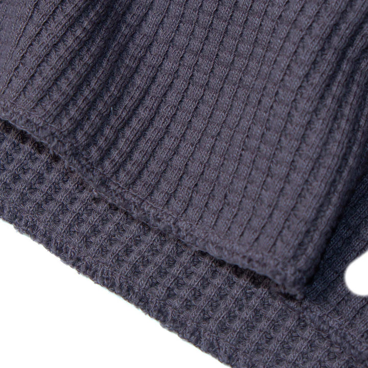 UES Big Waffle Henley Long sleeve - Purple Navy [66BW] ON PREORDER*