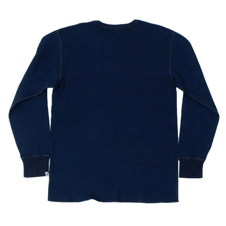 UES Indigo Yarn-Dyed Honeycomb Thermal Long sleeve Shirt - Indigo [60WH-I] ON PREORDER*