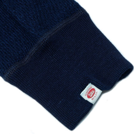 UES Indigo Yarn-Dyed Honeycomb Thermal Long sleeve Shirt - Indigo [60WH-I] ON PREORDER*