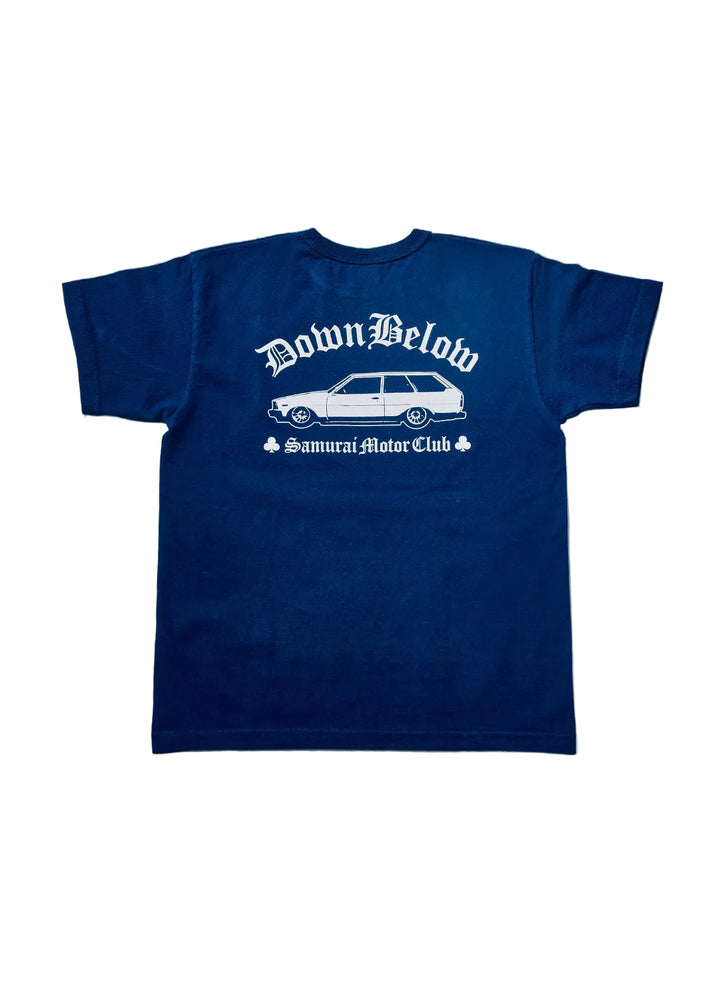 Samurai - Heavy Weight "Down Below" Printed T-shirt Navy [SMT26-101]