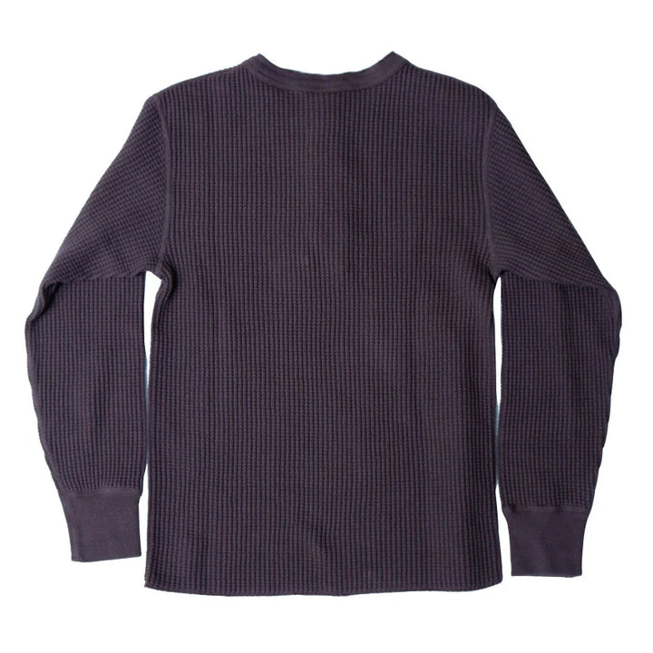 UES Big Waffle Henley Long sleeve - Purple Navy [66BW] ON PREORDER*