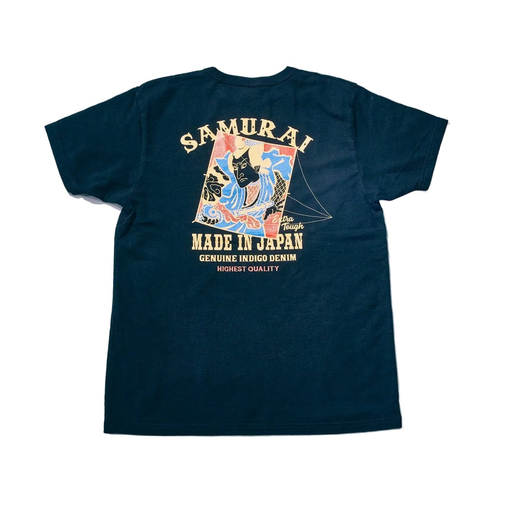 Samurai Jeans SJST26-105 Go Fly A Kite loopwheel tee, black, back print detail
