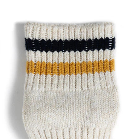 UES MFG.CO. - Sneaker Socks White/Navy Yellow [SSX-1]