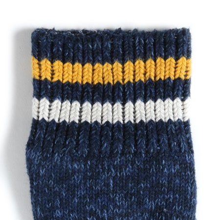 UES MFG.CO. - Sneaker Socks Navy/White Yellow [SSX-1]