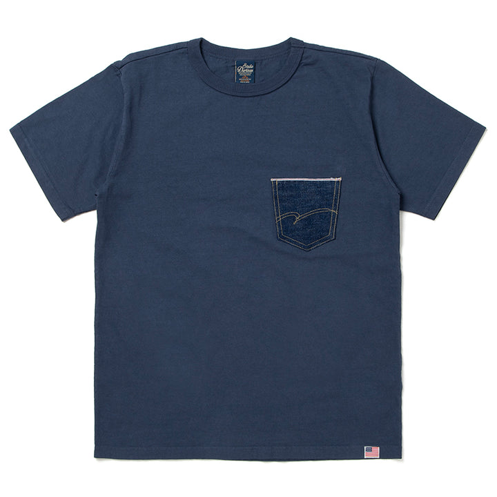 Studio D'Artisan Denim Pocket T-shirt [8135A] - Navy