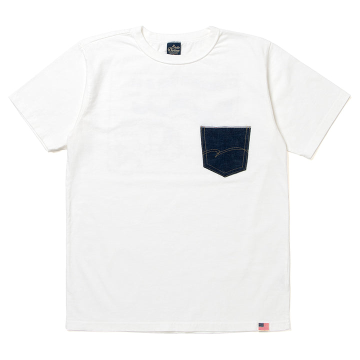 Studio D'Artisan Denim Pocket T-shirt [8135A] - White