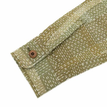 Studio D'Artisan - Noragi Army Green Sashiko Button Up [5718] ON PREORDER*