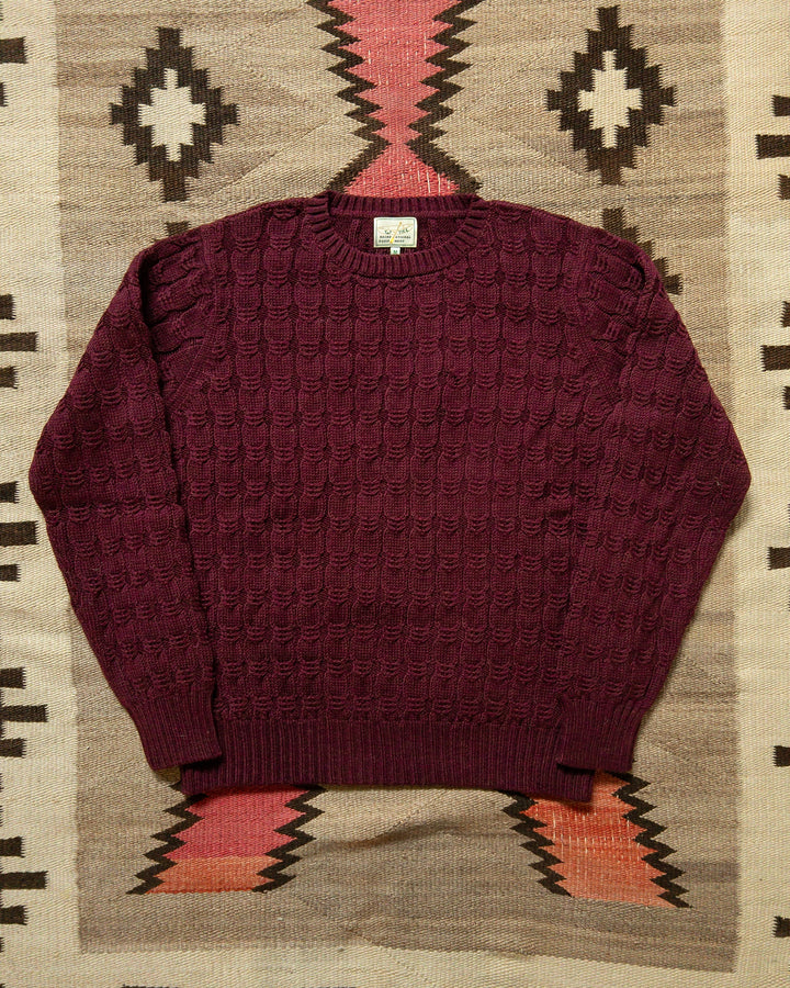 Wythe Highland Cableknit Sweater - Bordeaux