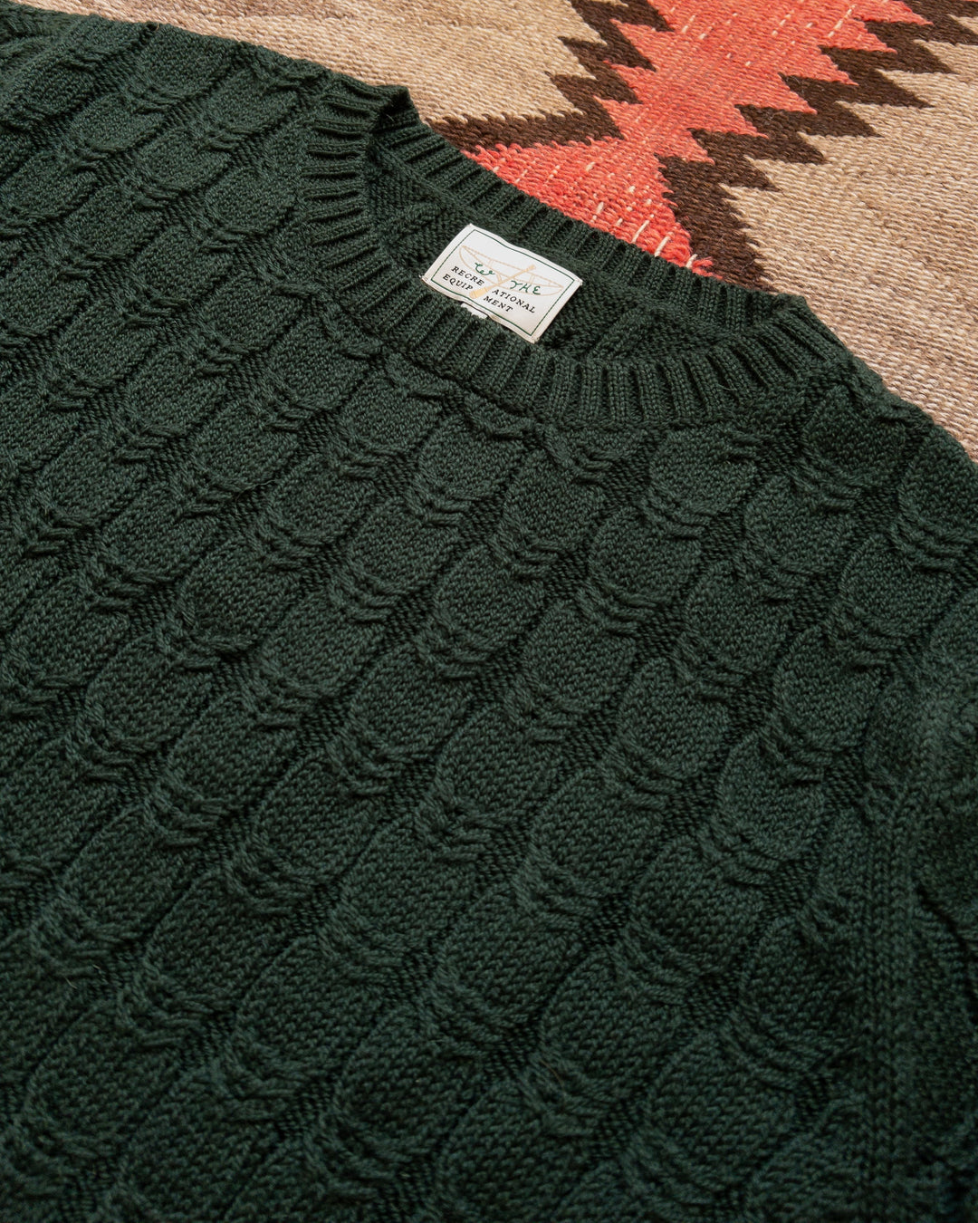 Wythe Highland Cableknit Sweater - Evergreen