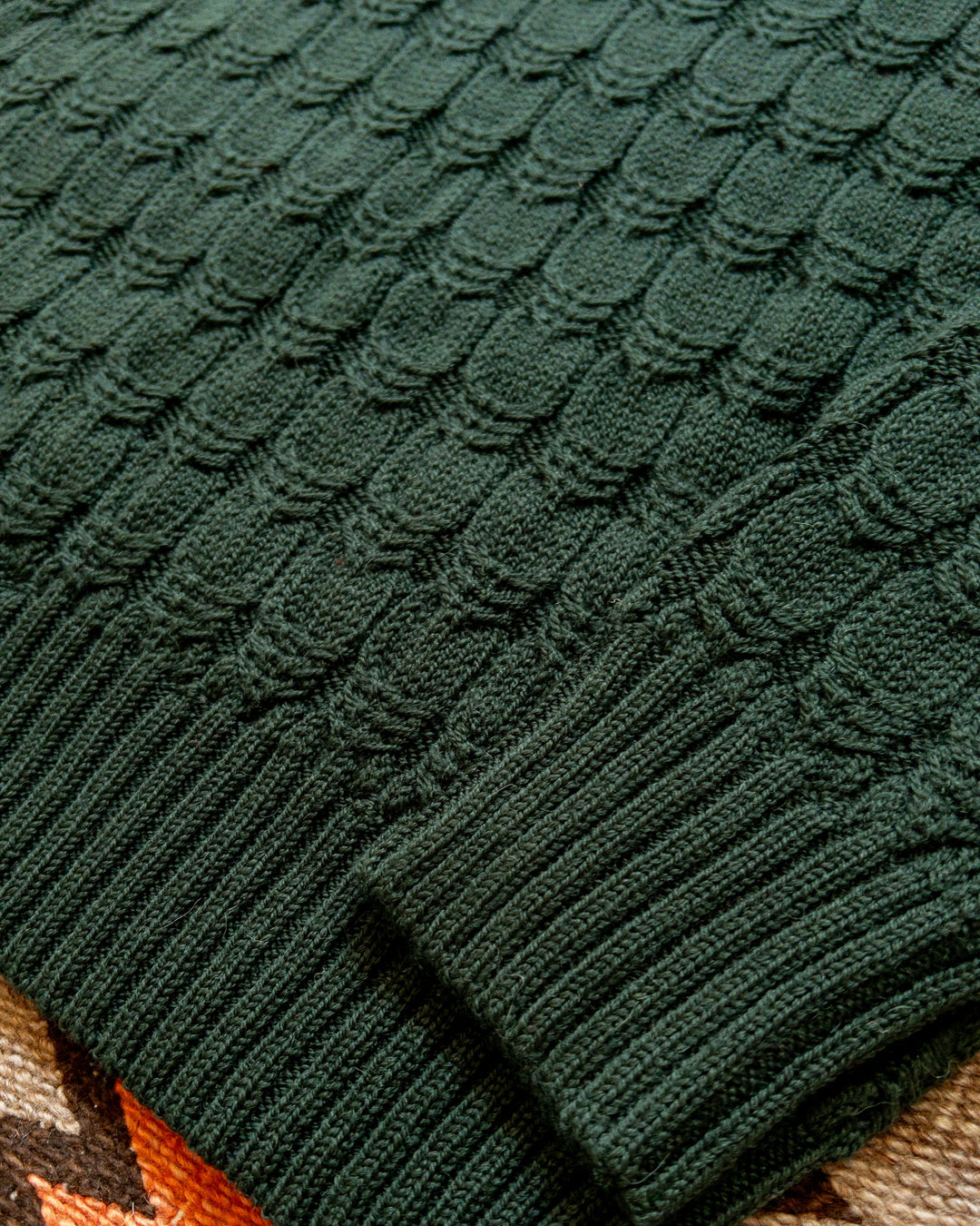 Wythe Highland Cableknit Sweater - Evergreen