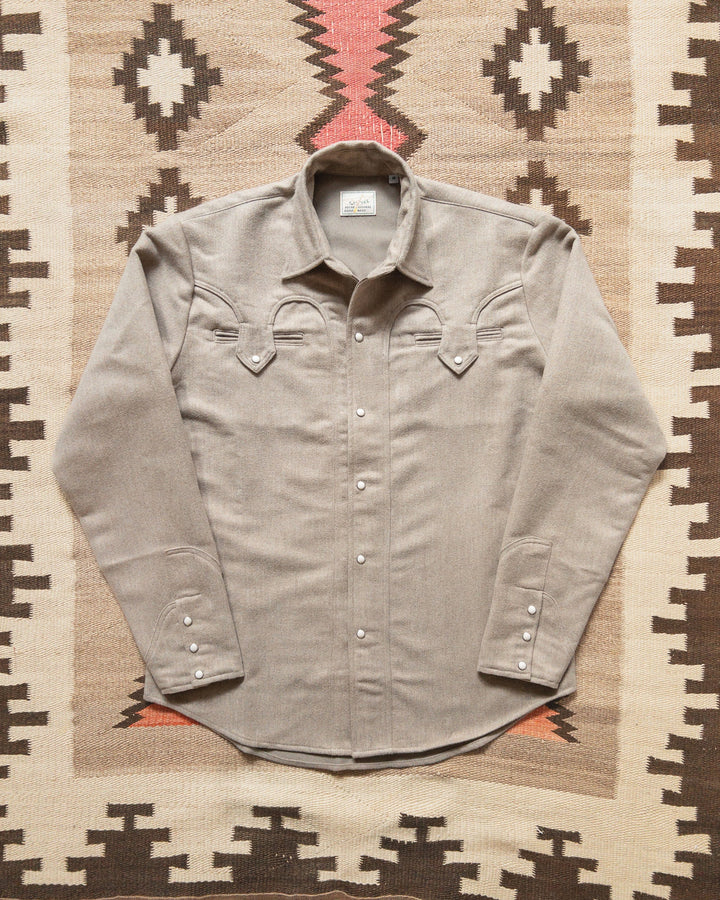 Wythe Moleskin Outlaw Shirt - Taupe Melange