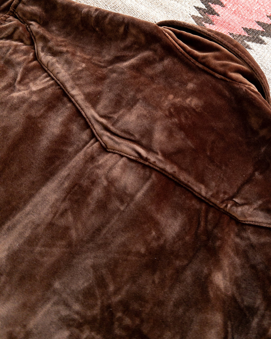 Wythe Velvet Pearlsnap Shirt - Chocolate Brown