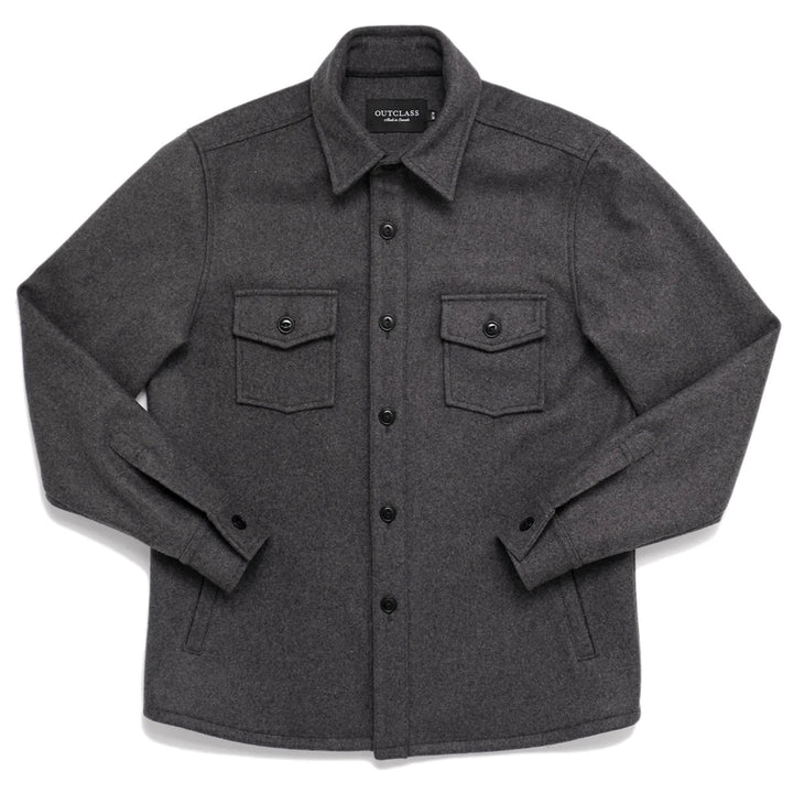 Outclass Wool Overshirt - Charcoal