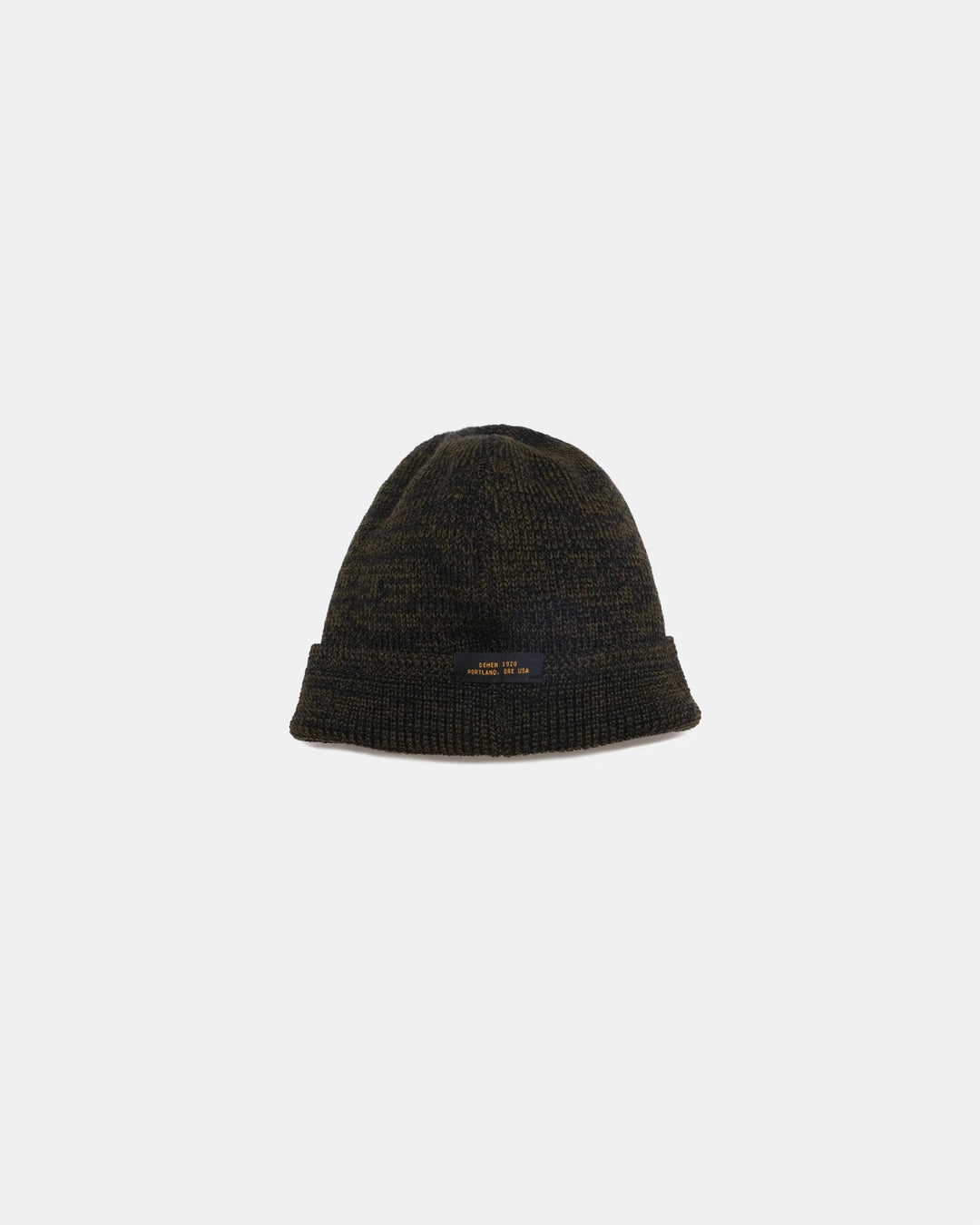 Dehen Wool Knit Watch Cap - Loden/Navy