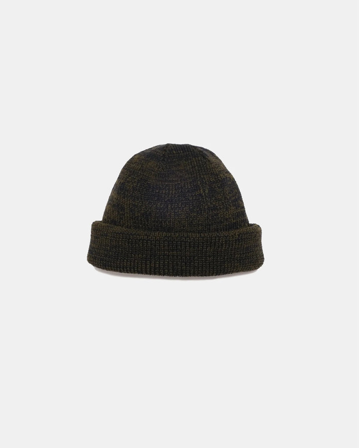 Dehen Wool Knit Watch Cap - Loden/Navy