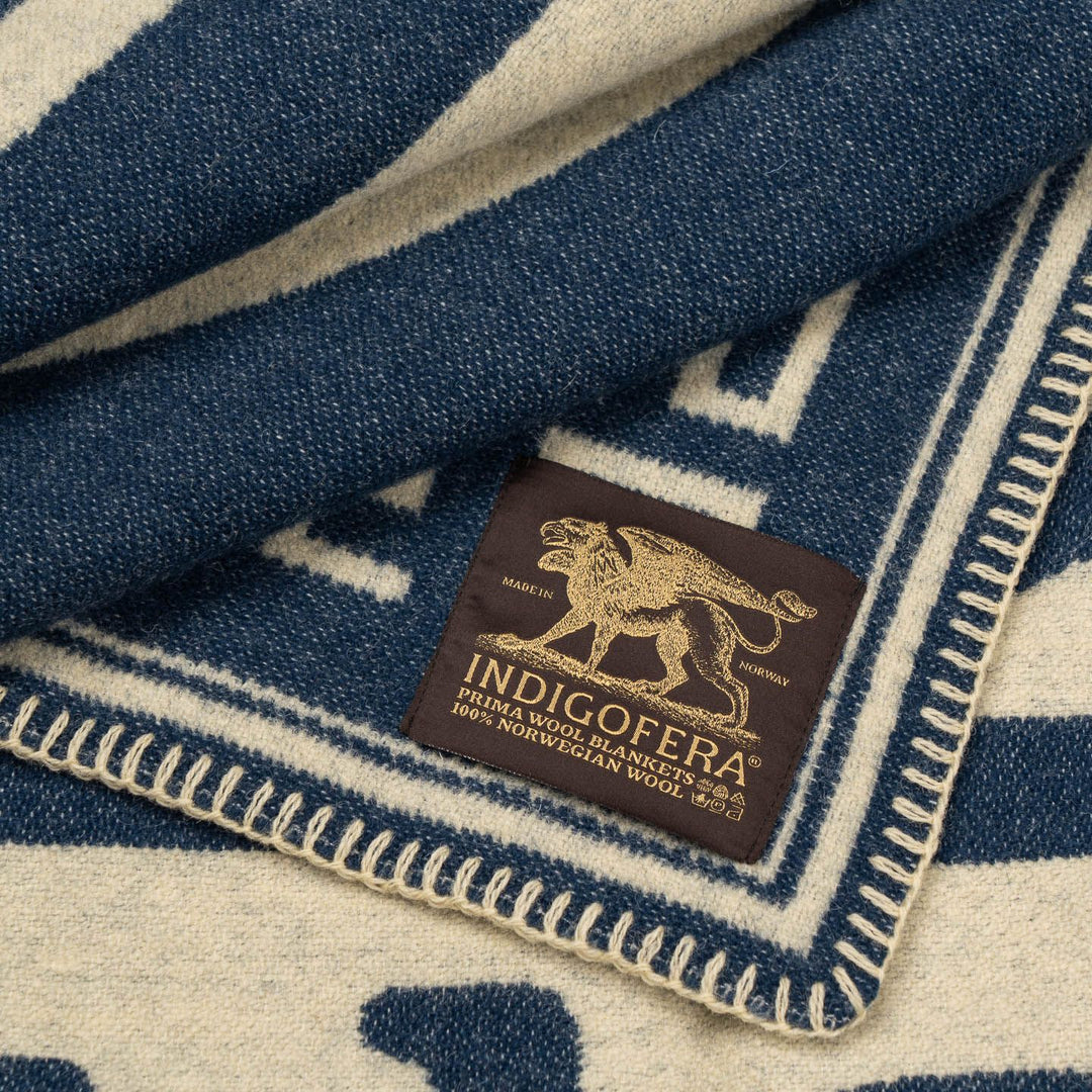 Indigofera Logo Blanket - Blue