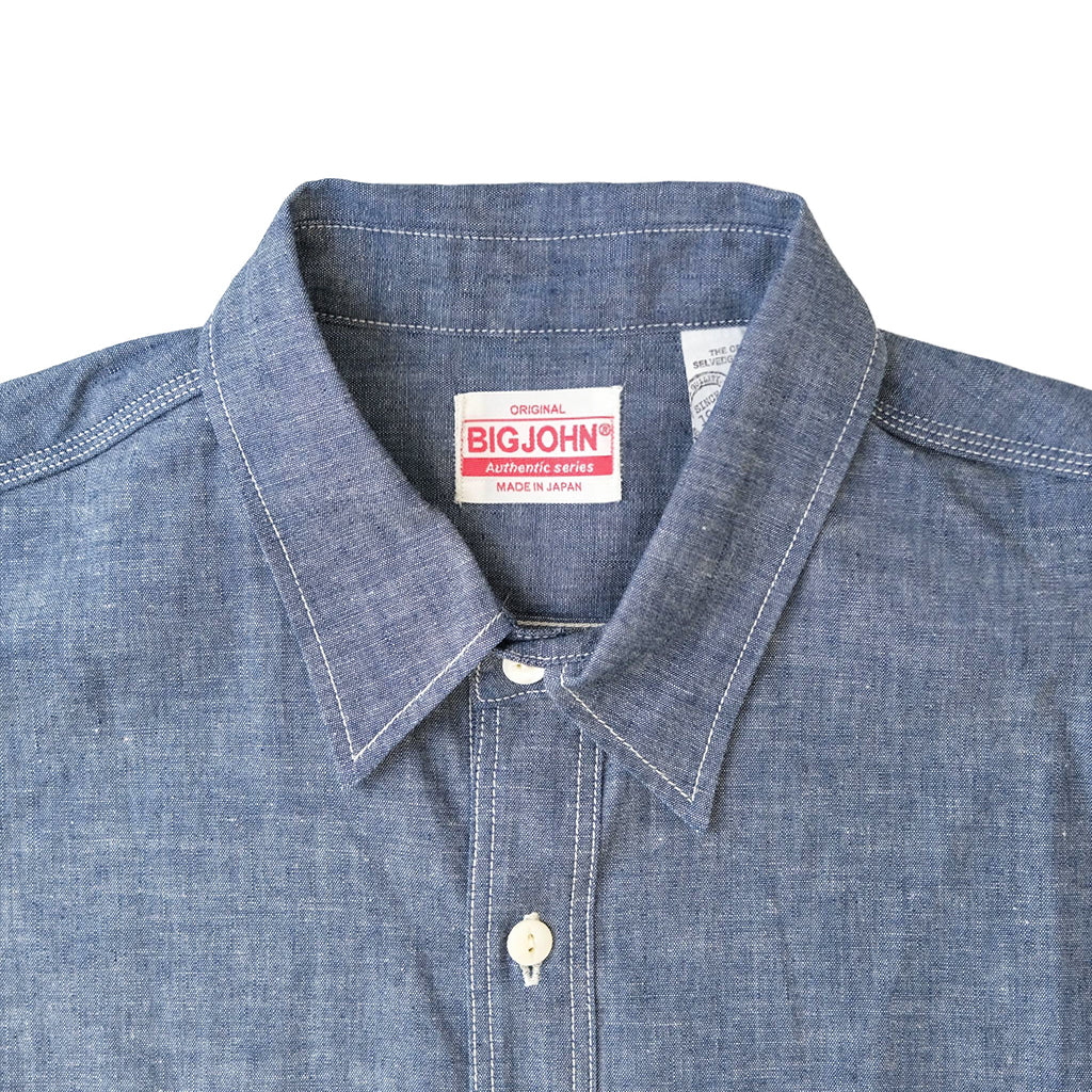 Big John Selvedge Chambray Work Shirt -  Indigo