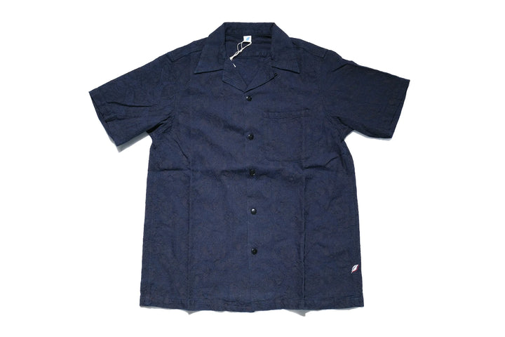 Pure Blue Japan - Woven Organic Cotton Paisley Jacquard Open Collar Shirt [2241-1] ON PREORDER*