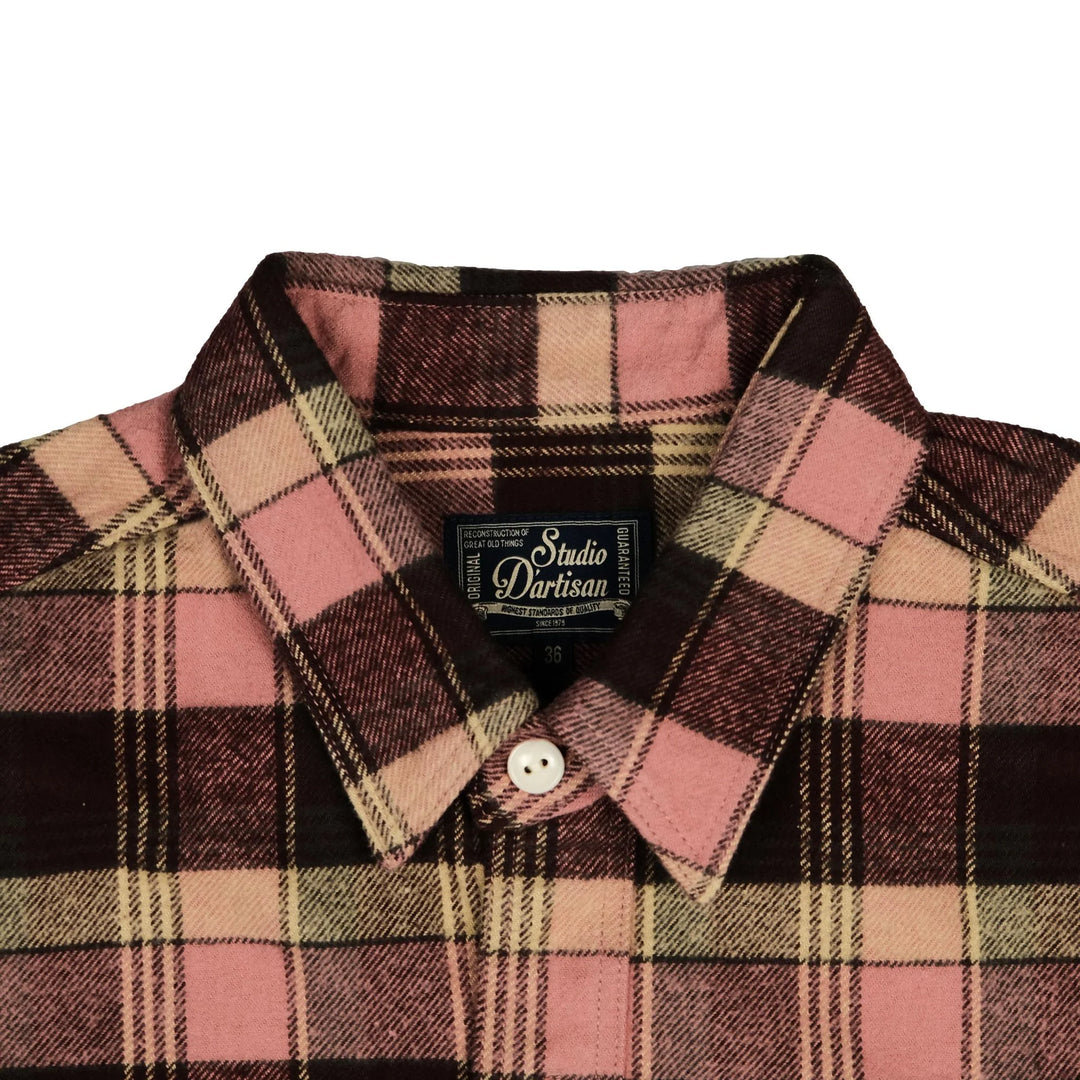 Studio D'Artisan - No.8 Heavyweight Check Flannel Shirt Red [5735] ON PREORDER*