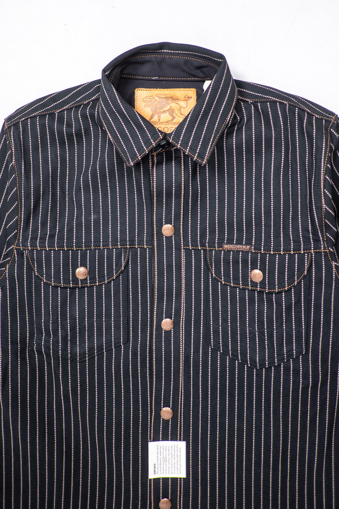 Indigofera Copeland Shirt - Black Wabash Selvedge