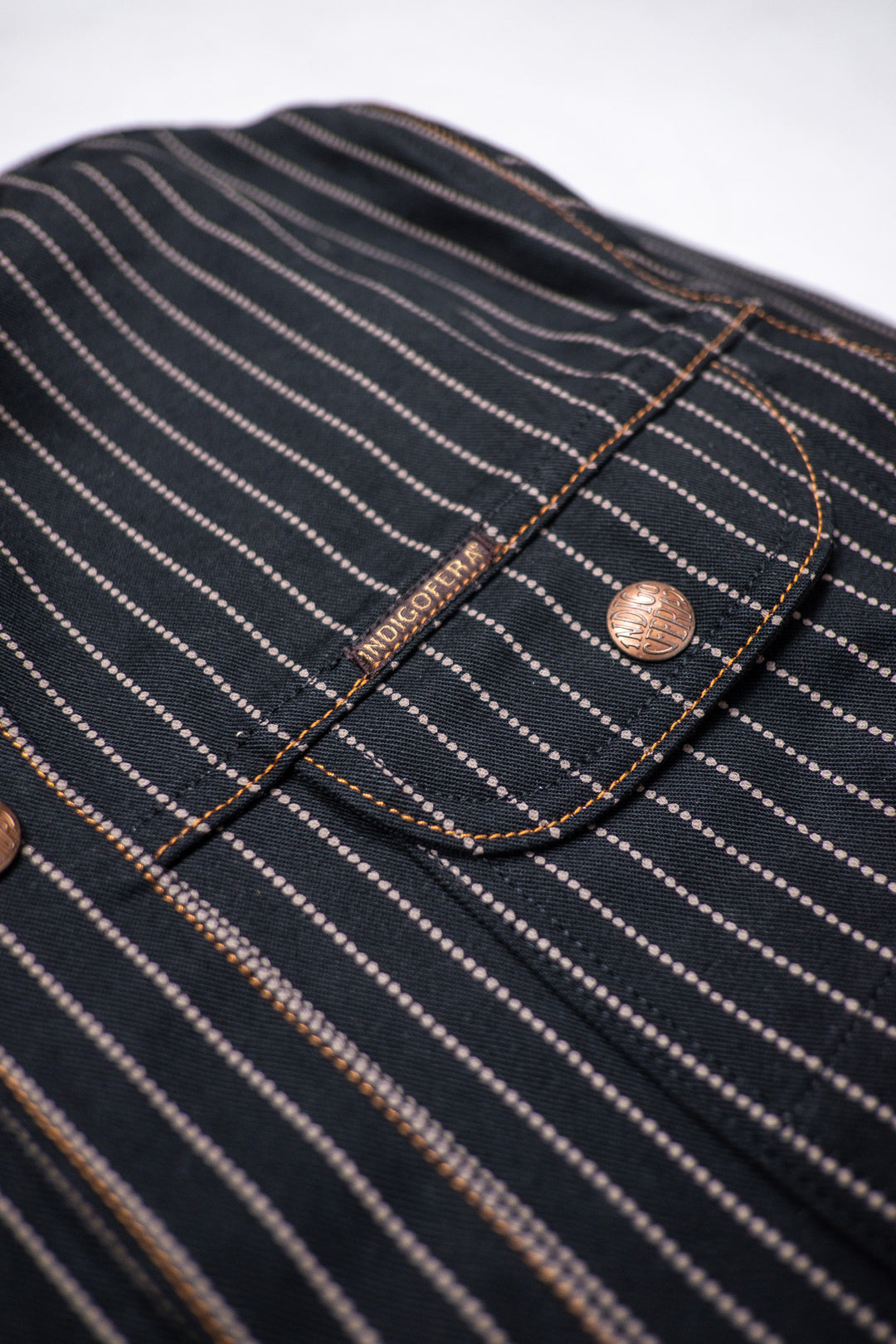 Indigofera Copeland Shirt - Black Wabash Selvedge