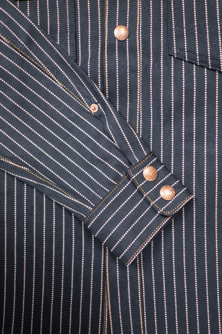 Indigofera Copeland Shirt - Black Wabash Selvedge
