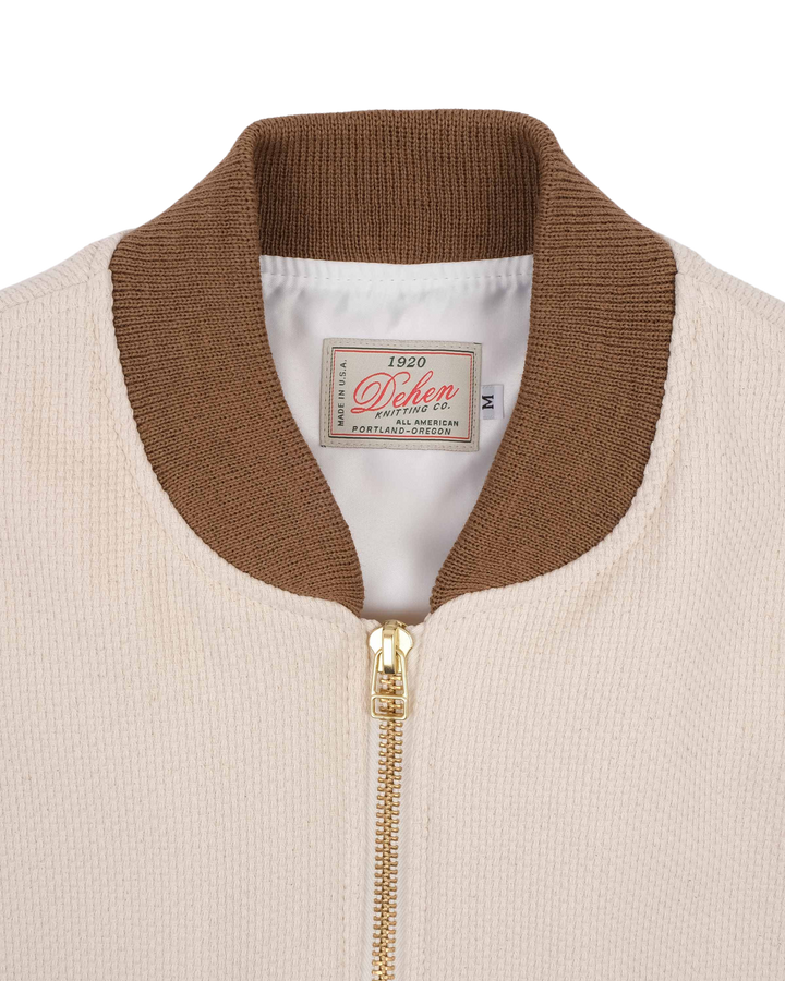 Dehen 1920 - Flight Vest Sashiko Cotton Natural [JV093-NAS]