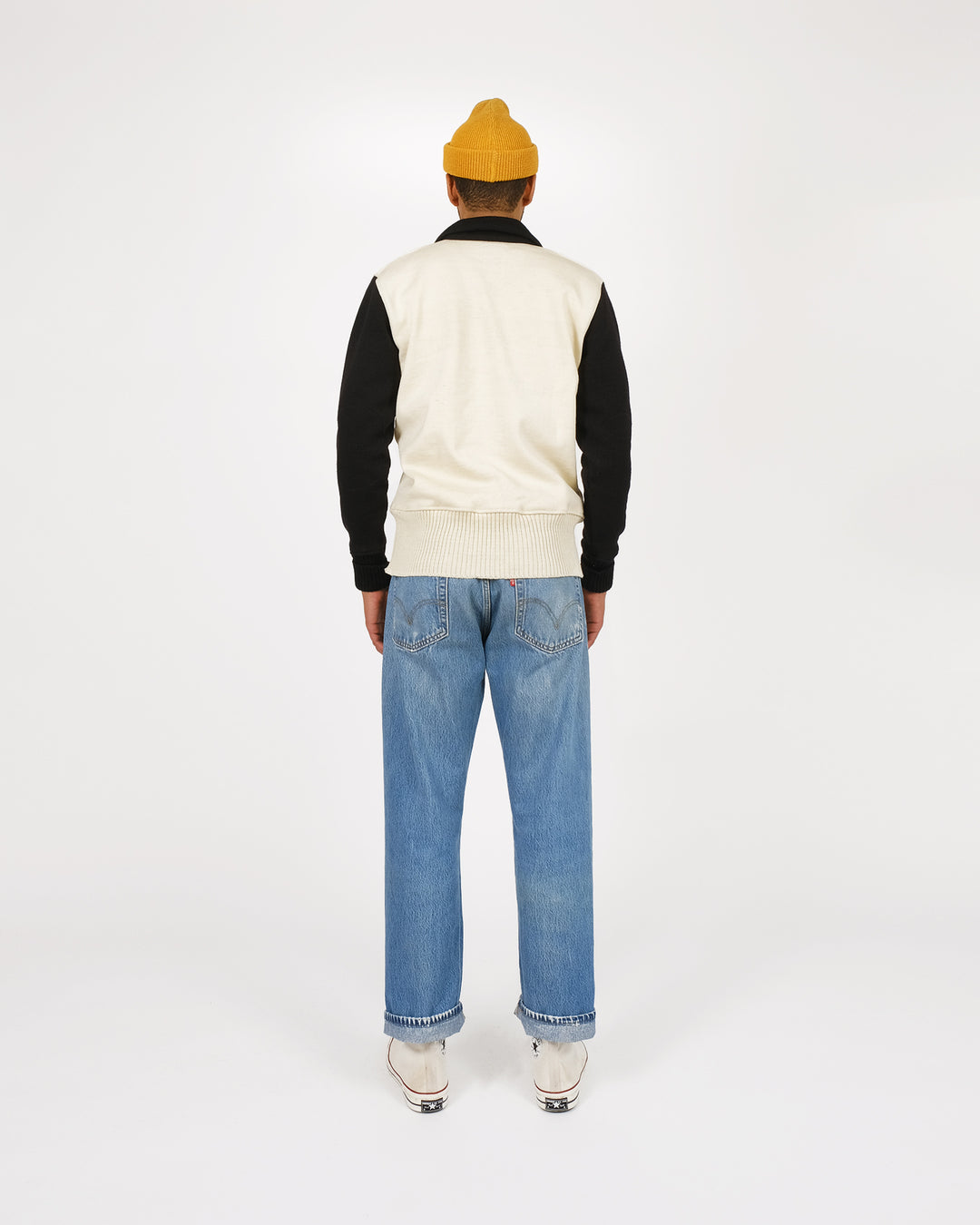 Dehen 1/4 Zip Moto-Jersey - Black / Off White