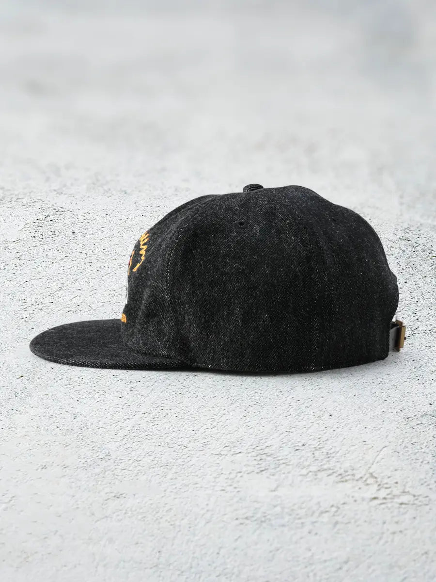 The Flat Head - Speed Queen Denim Hat Black [FN-HC008]