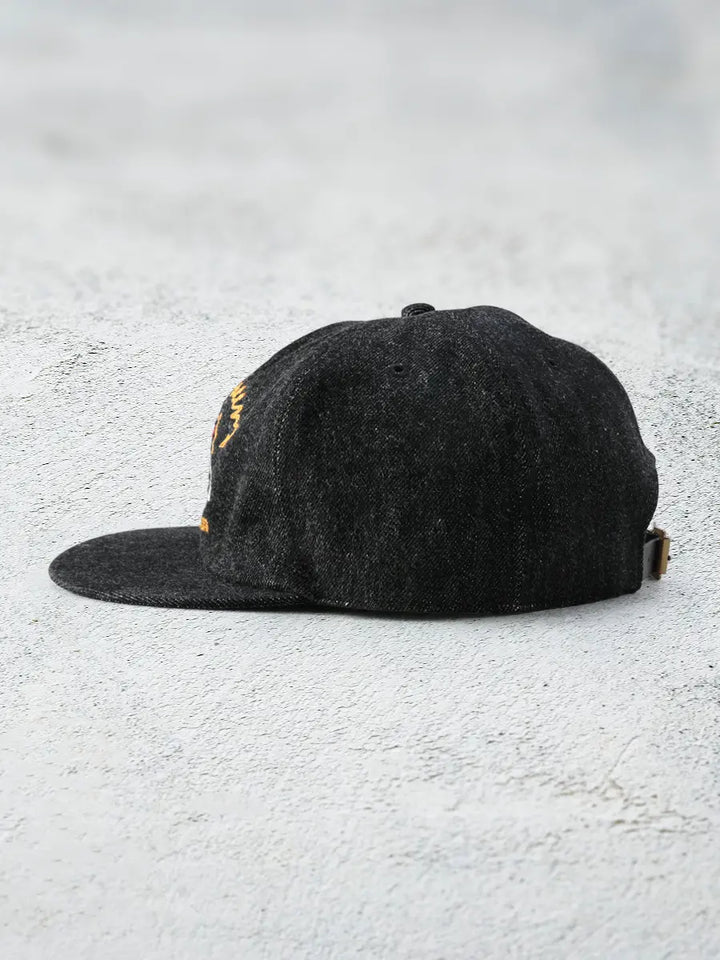 The Flat Head - Speed Queen Denim Hat Black [FN-HC008]